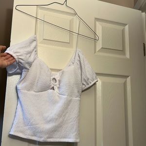 Off the shoulder white summer top